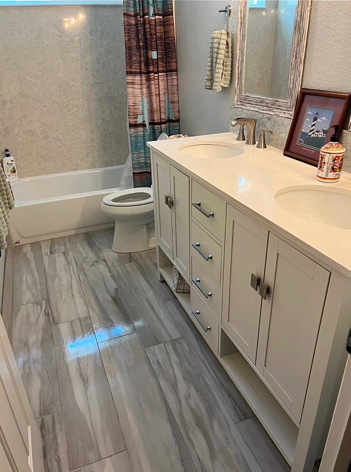 Sunlit residential living room